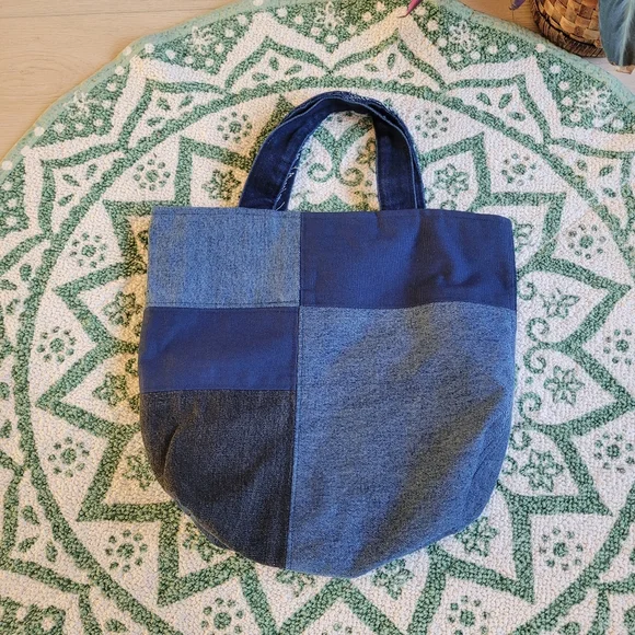Denim patchwork tote bag - Picture 4 of 4
